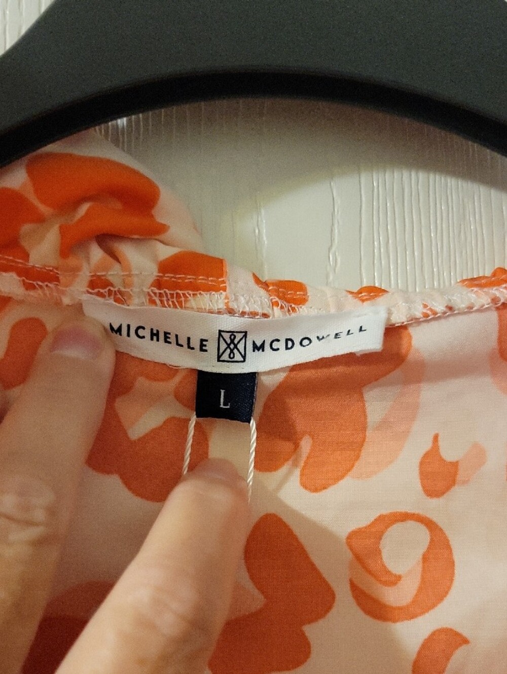 NWT Womens Orange Leopard Print Ruffle-Neck Blouse - Picture 4 of 10
